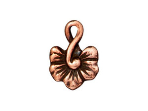 TierraCast Antique Copper-Plated Pewter Large Blossom Charm TierraCast Antique Copper-Plated Pewter Large Blossom Charm