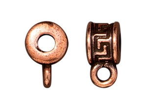 TierraCast Antique Copper-Plated Pewter Meandering Spacer Bail TierraCast Antique Copper-Plated Pewter Meandering Spacer Bail