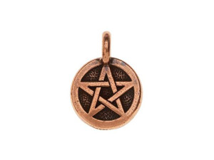 TierraCast Antique Copper-Plated Pewter Pentagram Charm TierraCast Antique Copper-Plated Pewter Pentagram Charm