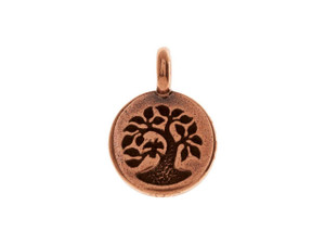 TierraCast Antique Copper-Plated Pewter Tree Charm