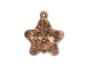 TierraCast Antique Copper-Plated Pewter Tree Spirit Star Leaf Charm TierraCast Antique Copper-Plated Pewter Tree Spirit Star Leaf Charm