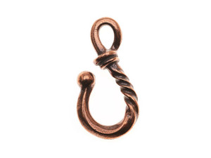 TierraCast Antique Copper-Plated Pewter Twisted Hook Clasp TierraCast Antique Copper-Plated Pewter Twisted Hook Clasp