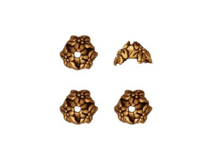 Antique Gold Beadcaps Gold Bead Caps for Jewelry Making Tierracast CLOVER  9mm Open Filigree Bead Caps Jewelry Findings PC8 