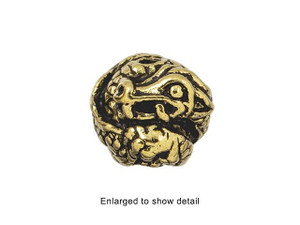 TierraCast Antique Gold-Plated Pewter 8mm Dragon Bead TierraCast Antique Gold-Plated Pewter 8mm Dragon Bead