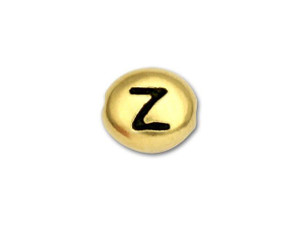 TierraCast Antique Gold-Plated Pewter Alphabet Bead - Z TierraCast Antique Gold-Plated Pewter Alphabet Bead - Z