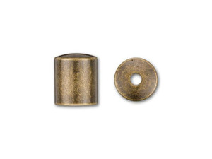 6mm Antique Brass-Plated Cord End Cap 6mm Antique Brass-Plated Cord End Cap