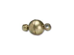 6mm Antique Brass-Plated Round Magnetic Clasp 6mm Antique Brass-Plated Round Magnetic Clasp