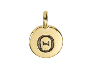 TierraCast Antique Gold-Plated Pewter Greek Letter Charm - Theta TierraCast Antique Gold-Plated Pewter Greek Letter Charm - Theta