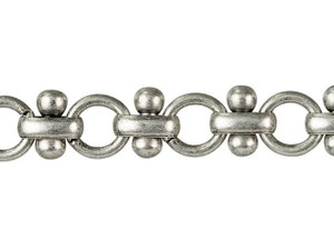 6mm Antique Silver-Plated Brass Steampunk Cable Chain by the Foot 6mm Antique Silver-Plated Brass Steampunk Cable Chain by the Foot