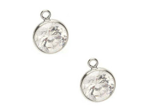 6mm Crystal CZ Rounded Bezel Flat Drop 6mm Crystal CZ Rounded Bezel Flat Drop