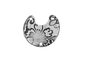 TierraCast Antique Pewter Flora Crescent Link TierraCast Antique Pewter Flora Crescent Link