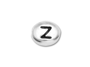 TierraCast Antique Rhodium-Plated Pewter Alphabet Bead - Z TierraCast Antique Rhodium-Plated Pewter Alphabet Bead - Z