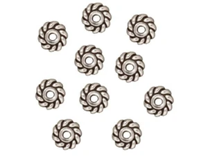 TierraCast Antique Silver 6mm Twist Heishi Spacer