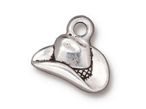TierraCast Antique Silver Cowboy Hat Charm TierraCast Antique Silver Cowboy Hat Charm