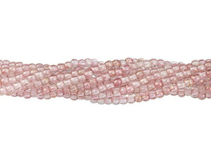 Czech Glass 2mm Transparent Topaz/Pink Luster Round Bead Strand by Starman Czech Glass 2mm Transparent Topaz/Pink Luster Round Bead Strand by Starman
