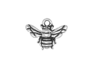 TierraCast Antique Silver Honey Bee Charm