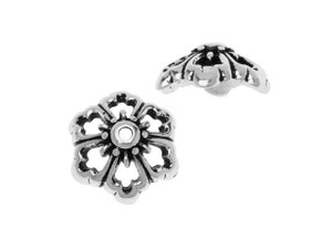 TierraCast Antique Silver Open Poppy Bead Cap TierraCast Antique Silver Open Poppy Bead Cap
