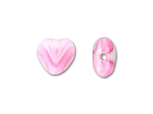 6mm Glass Heart Porphyr Rose 6mm Glass Heart Porphyr Rose