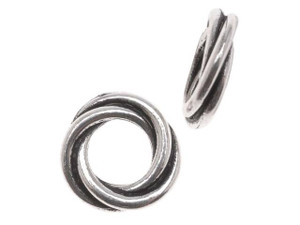 TierraCast Antique Silver-Plated Pewter Large Love Knot Spacer