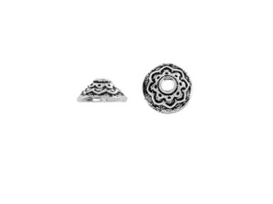 TierraCast Antique Silver-Plated Pewter Lotus Bead Cap TierraCast Antique Silver-Plated Pewter Lotus Bead Cap