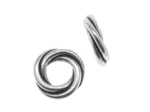 TierraCast Antique Silver-Plated Pewter Medium Love Knot Spacer