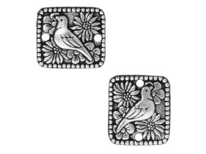 TierraCast Antique Silver-Plated Pewter Paloma Bird Link