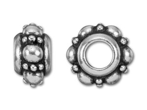 TierraCast Antique Silver-Plated Pewter Turkish Crown EuroBead TierraCast Antique Silver-Plated Pewter Turkish Crown EuroBead