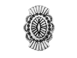 TierraCast Antique Silver-Plated Pewter Western Button