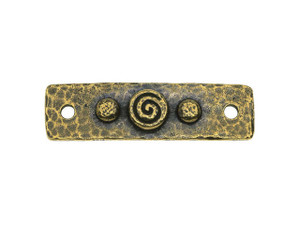 TierraCast Brass Oxide Finish Pewter Spiral and Rivets Link