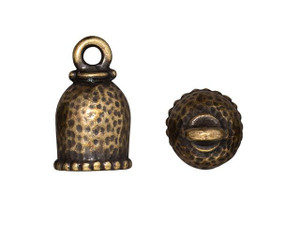 TierraCast Oxidized Brass-Plate 8mm Palace Cord End Cap TierraCast Oxidized Brass-Plate 8mm Palace Cord End Cap