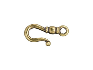 TierraCast Oxidized Brass-Plate Classic Hook TierraCast Oxidized Brass-Plate Classic Hook