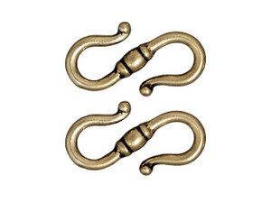 Antique Gold Plated S Hook Bali Clasps