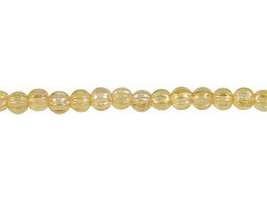 Czech Glass 3mm Luster Iris Topaz Melon Bead Strand by Starman Czech Glass 3mm Luster Iris Topaz Melon Bead Strand by Starman