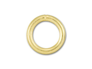 6mm Satin Hamilton Gold-Plated Closed Jump Ring 6mm Satin Hamilton Gold-Plated Closed Jump Ring