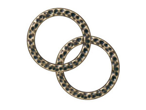 TierraCast Oxidized Brass-Plate Large Hammered Ring TierraCast Oxidized Brass-Plate Large Hammered Ring