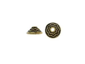 TierraCast Oxidized Brass-Plate Lotus Bead Cap TierraCast Oxidized Brass-Plate Lotus Bead Cap