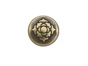 TierraCast Oxidized Brass-Plate Lotus Puffed Bead TierraCast Oxidized Brass-Plate Lotus Puffed Bead