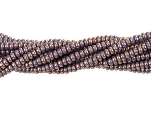 Czech Glass 3mm Luster Opaque Bronzed Smoke Rondelle Bead Strand by Starman Czech Glass 3mm Luster Opaque Bronzed Smoke Rondelle Bead Strand by Starman