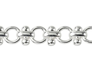 6mm Silver-Plated Brass Steampunk Cable Chain by the Foot 6mm Silver-Plated Brass Steampunk Cable Chain by the Foot