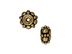 TierraCast Oxidized Brass-Plate Turkish Spacer Bead TierraCast Oxidized Brass-Plate Turkish Spacer Bead
