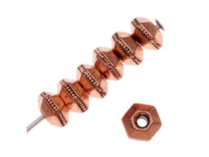 TierraCast Copper Antique 5mm Faceted Spacer TierraCast Copper Antique 5mm Faceted Spacer