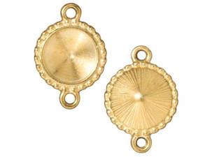 TierraCast Gold 12mm Beaded Rivoli Setting Link