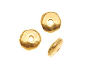 TierraCast Gold 7mm Nugget Heishi Spacer TierraCast Gold 7mm Nugget Heishi Spacer