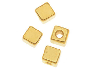 TierraCast Gold Cube Bead