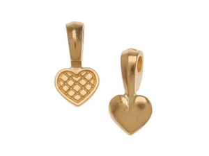 TierraCast Gold Heart Bail Glue Pad