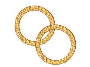 TierraCast Gold Large Hammered Ring