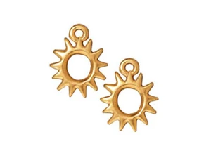 TierraCast Gold Radiant Sun Charm