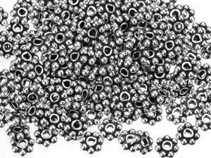 6mm Sterling Silver Daisy Spacer Bead - 50-Gram Bulk Pack 6mm Sterling Silver Daisy Spacer Bead - 50-Gram Bulk Pack