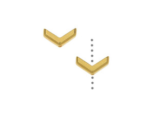 TierraCast Gold-Plated Pewter Faceted Chevron Bead TierraCast Gold-Plated Pewter Faceted Chevron Bead