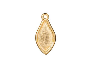TierraCast Gold-Plated Pewter Flame Frame Charm TierraCast Gold-Plated Pewter Flame Frame Charm